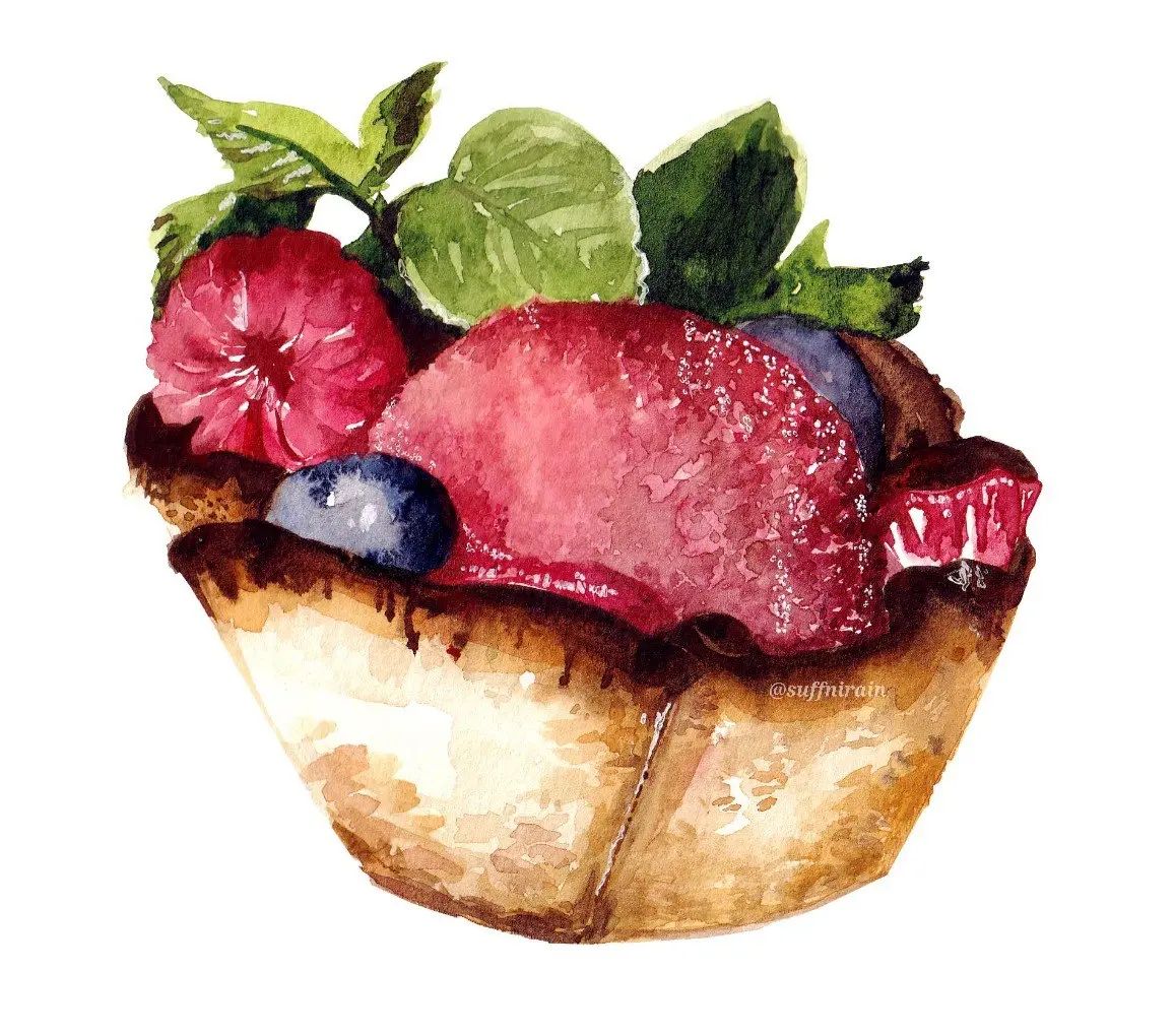 Fruit tart. 🍓 Received my sticker sheet preview from my supplier earlier and I'm ✨excited✨ to get them!! Can't wait to take photos in our office again
.
#suffnirain #watercolor #watercolorph #artph #mijello #mijellomissiongold #foodillustrationph #foodillustration